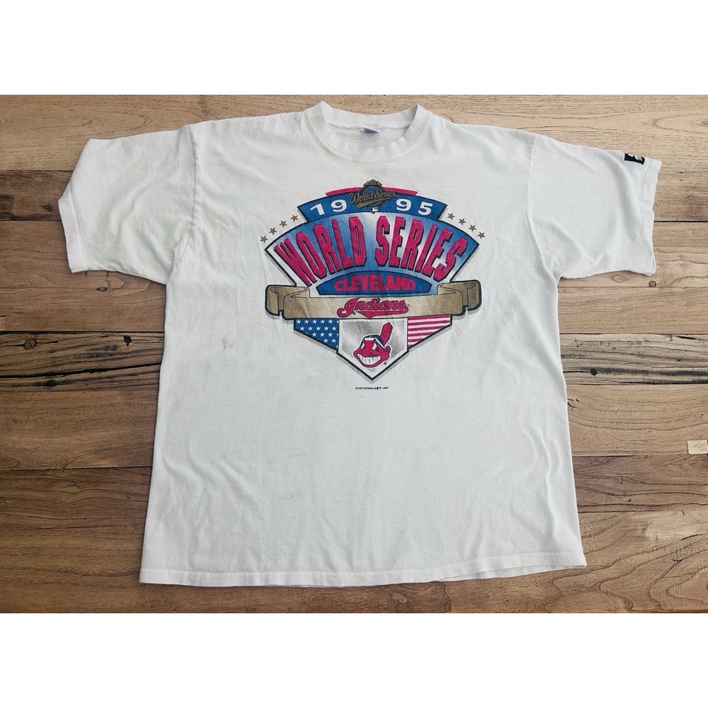 Starter Cleveland Indians 1995 Shirt World Series Tee Shirt Vintage Large XL